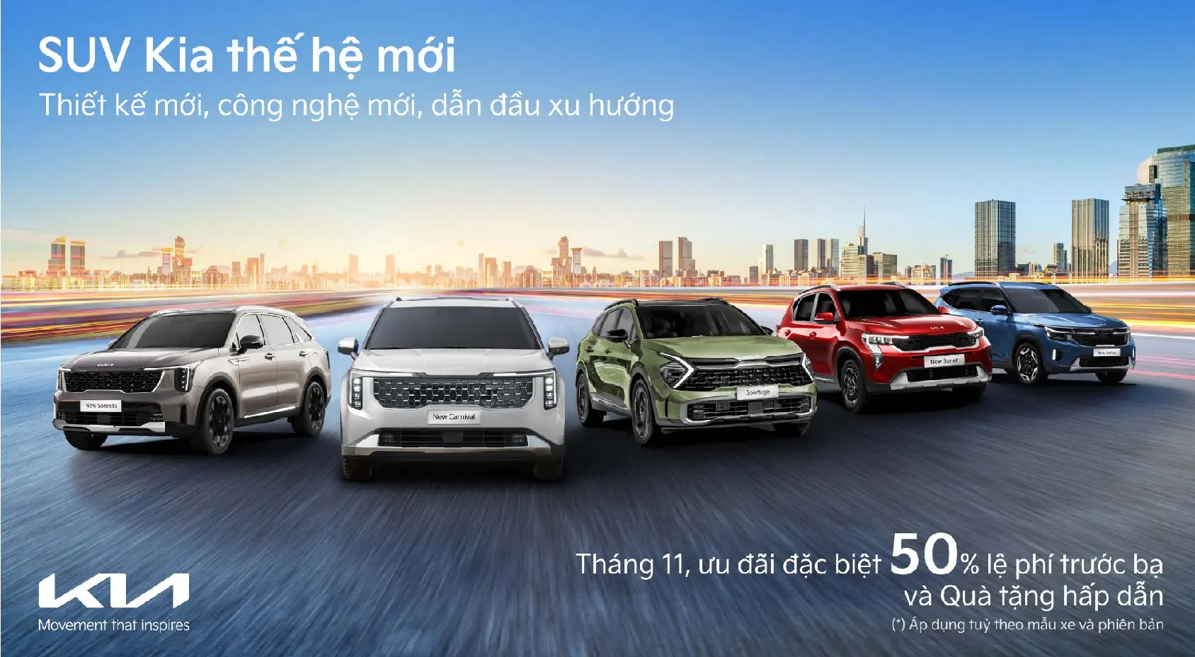 Kia Hồ Chí Minh triển khai chương trình ưu đãi lớn nhất năm – giảm đến 80 triệu đồng cho nhiều mẫu xe